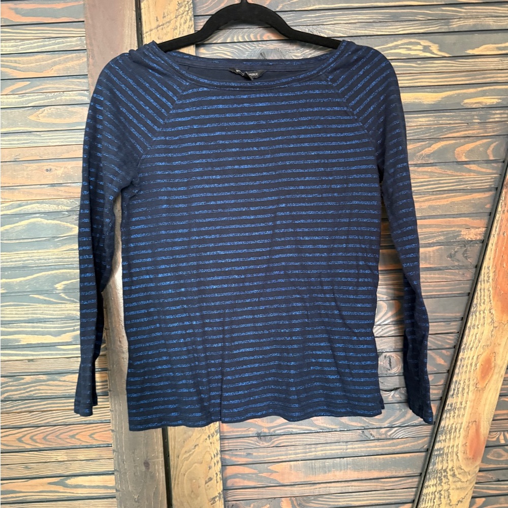 Women's Navy Striped Top